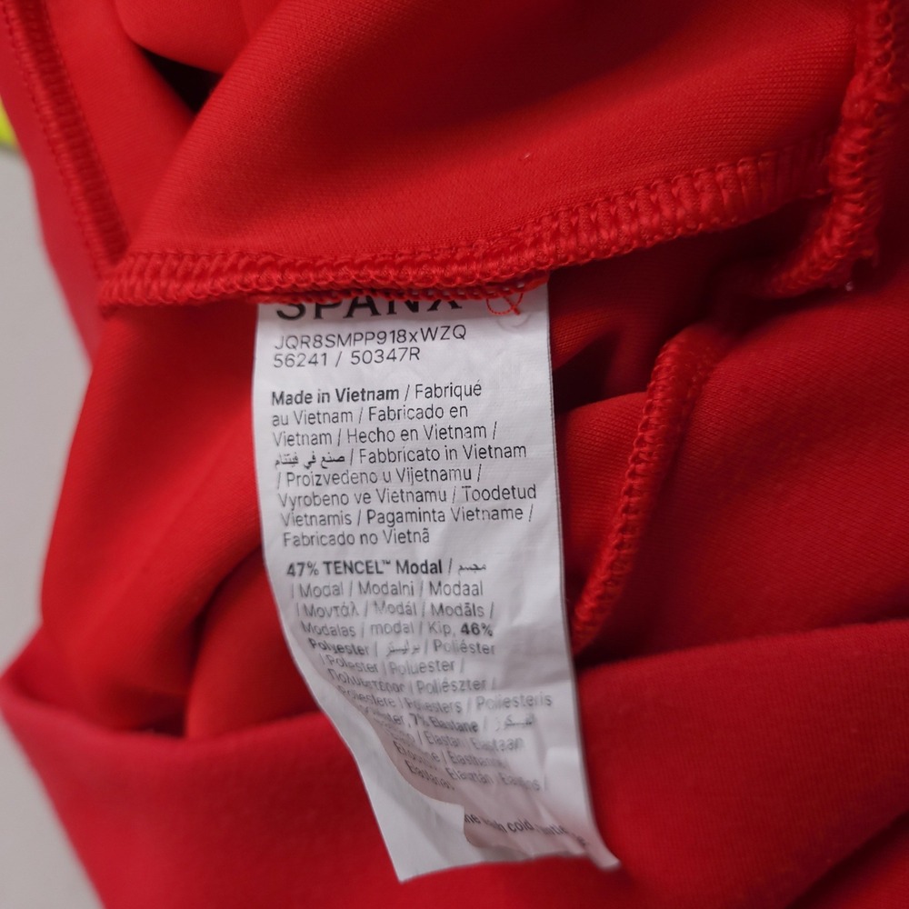 Spanx AirEssentials Crewneck Sweatshirt Medium Vibrant Red Pullover Casual Soft - Picture 8 of 16